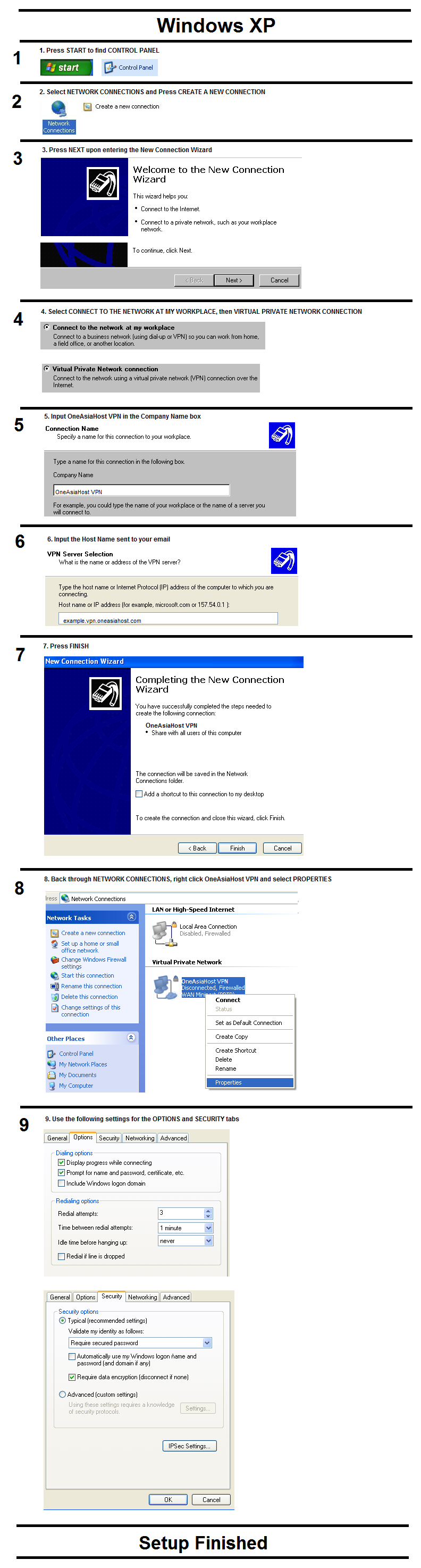 Windows XP VPN